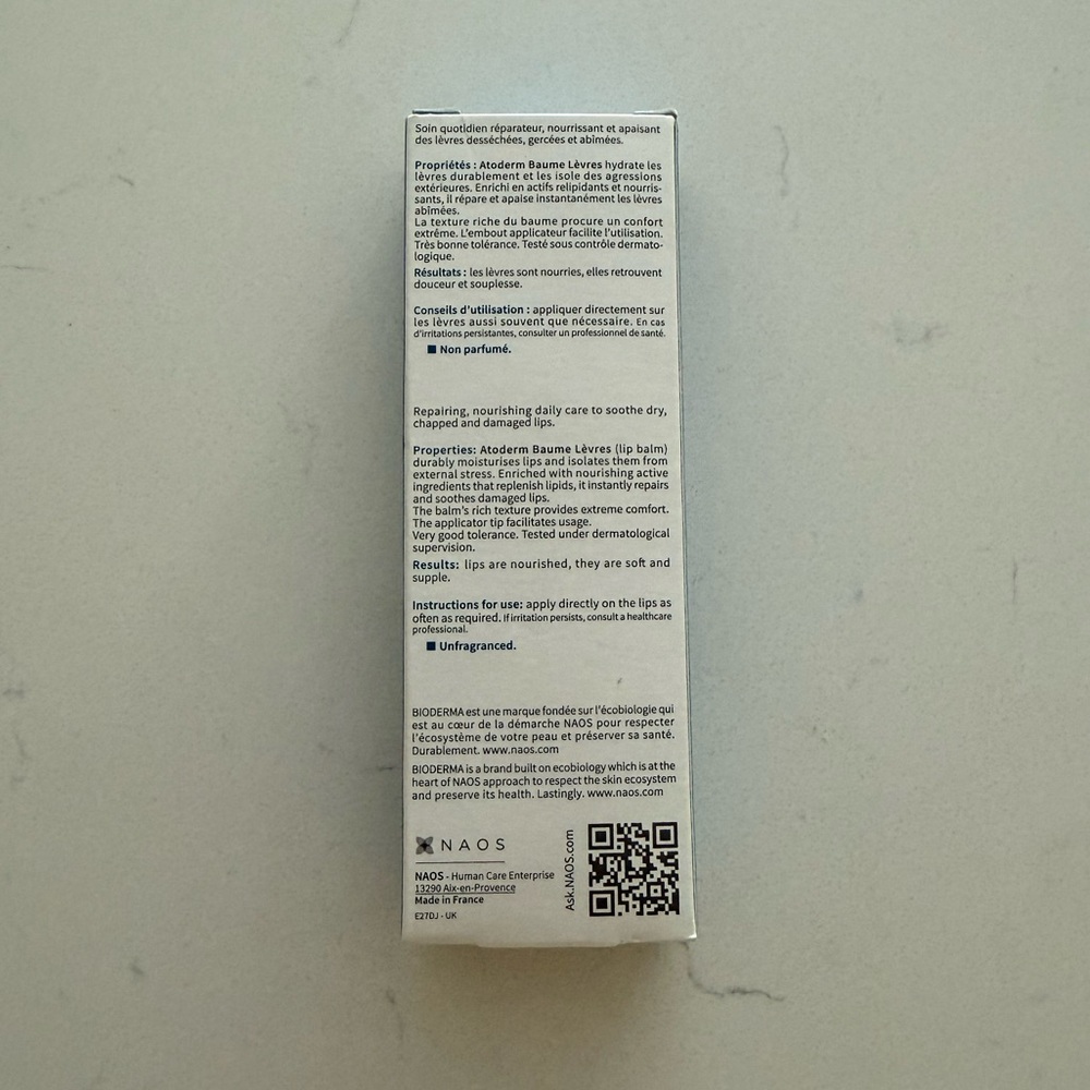 Bioderma Atoderm Restorative Lip Balm for Dry Chapped Lips - 0.5 OZ/15‎ ml - NWB - Picture 5 of 7